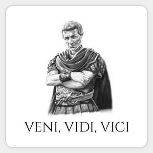 Gaius Julius Caesar Veni Vidi Vici - Ancient Roman History Sticker